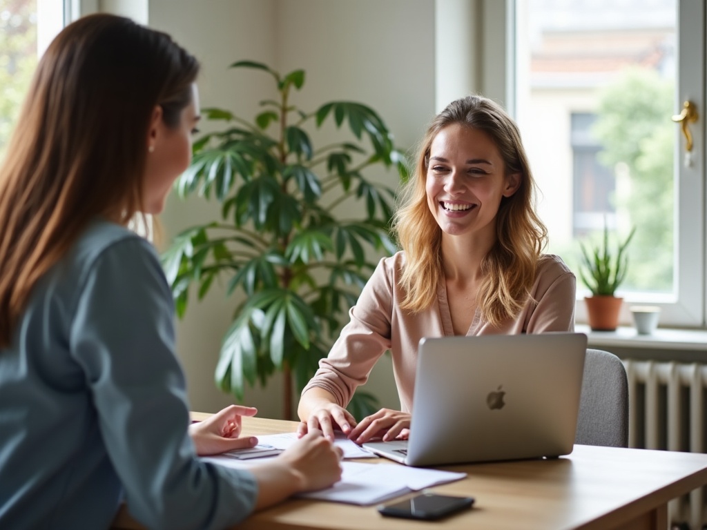 A friendly AppealIt advocate talks with a client on a video call, walking them through their appeal.